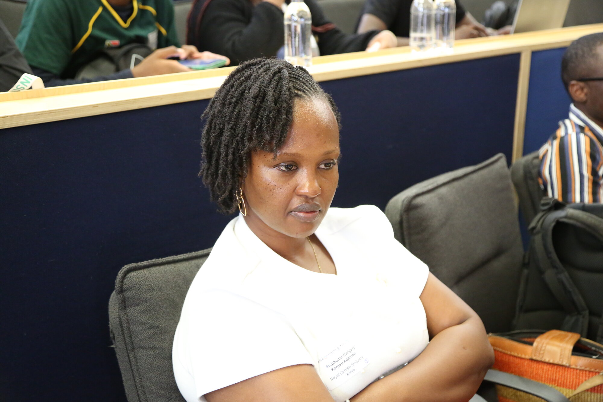 Stephanie Wangare from Kenya listening to the presentations