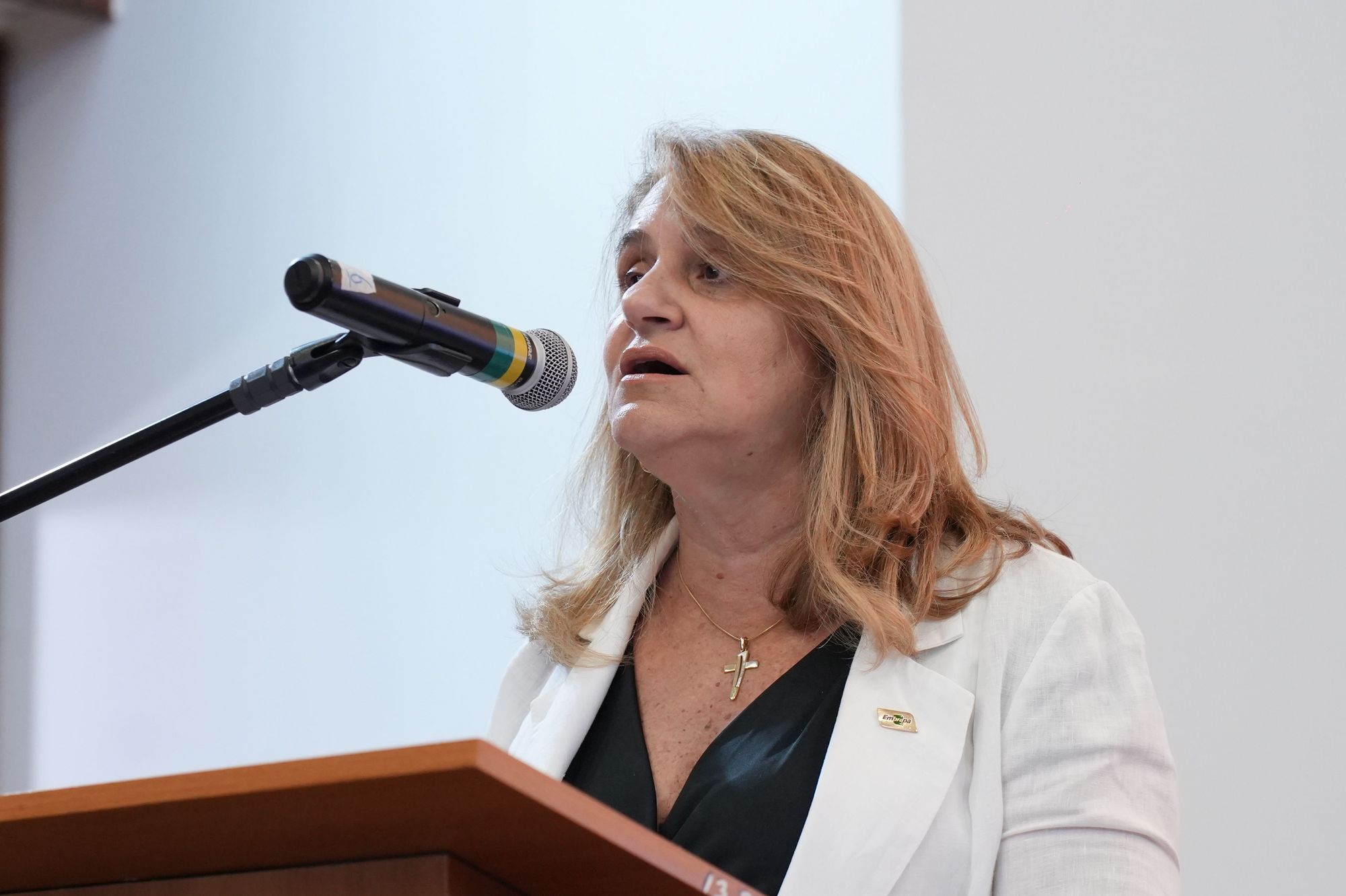 Ms Silvia Maria Fonseca Silveira Massruhá (President of Embrapa, Brazil) welcomes the participants in the opening ceremony.