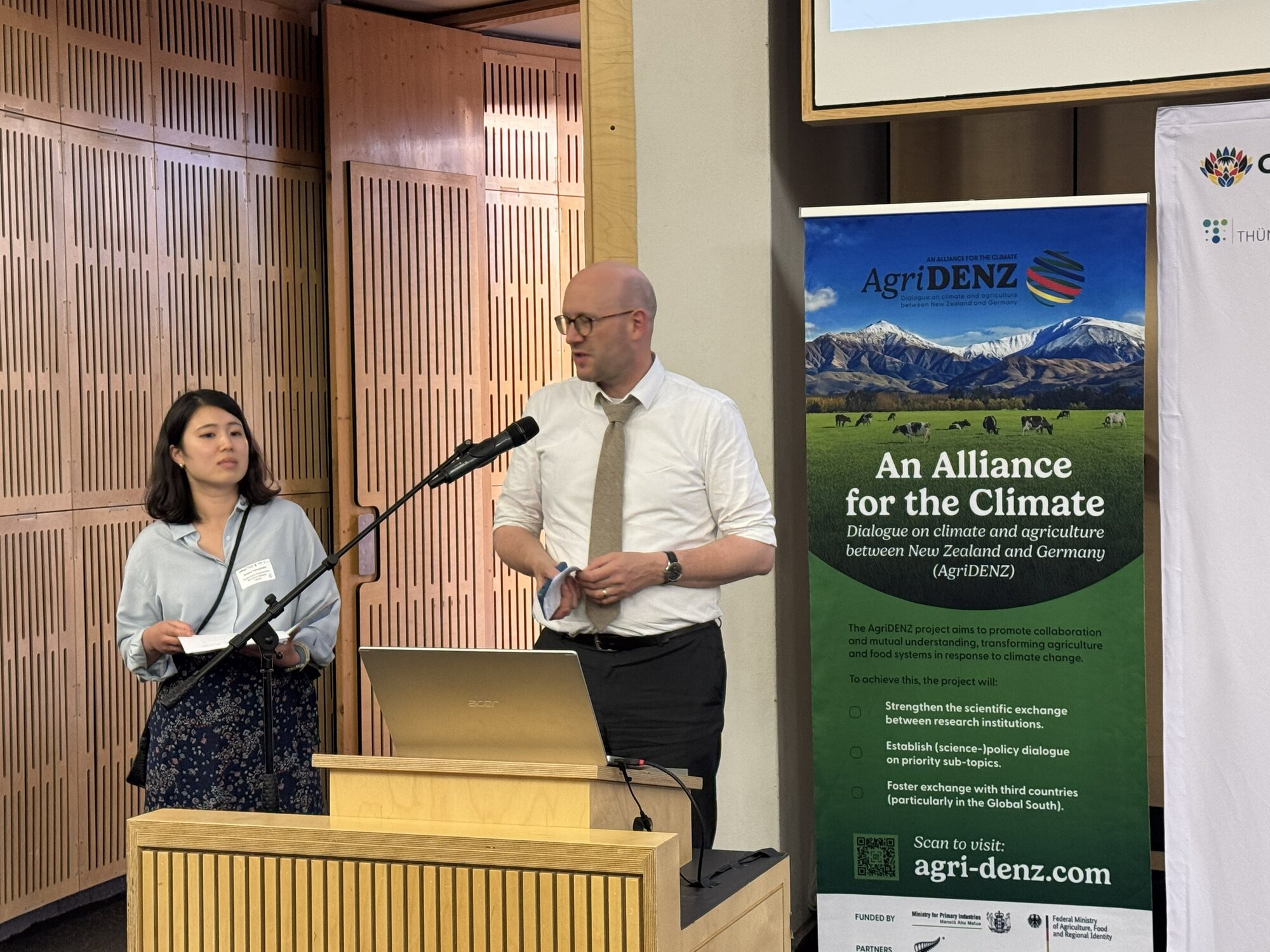 Cecil Haverkamp, Kotone Yamamoto (Sustainable Development Solution Network, SDSN, France) delivering their break out session summary