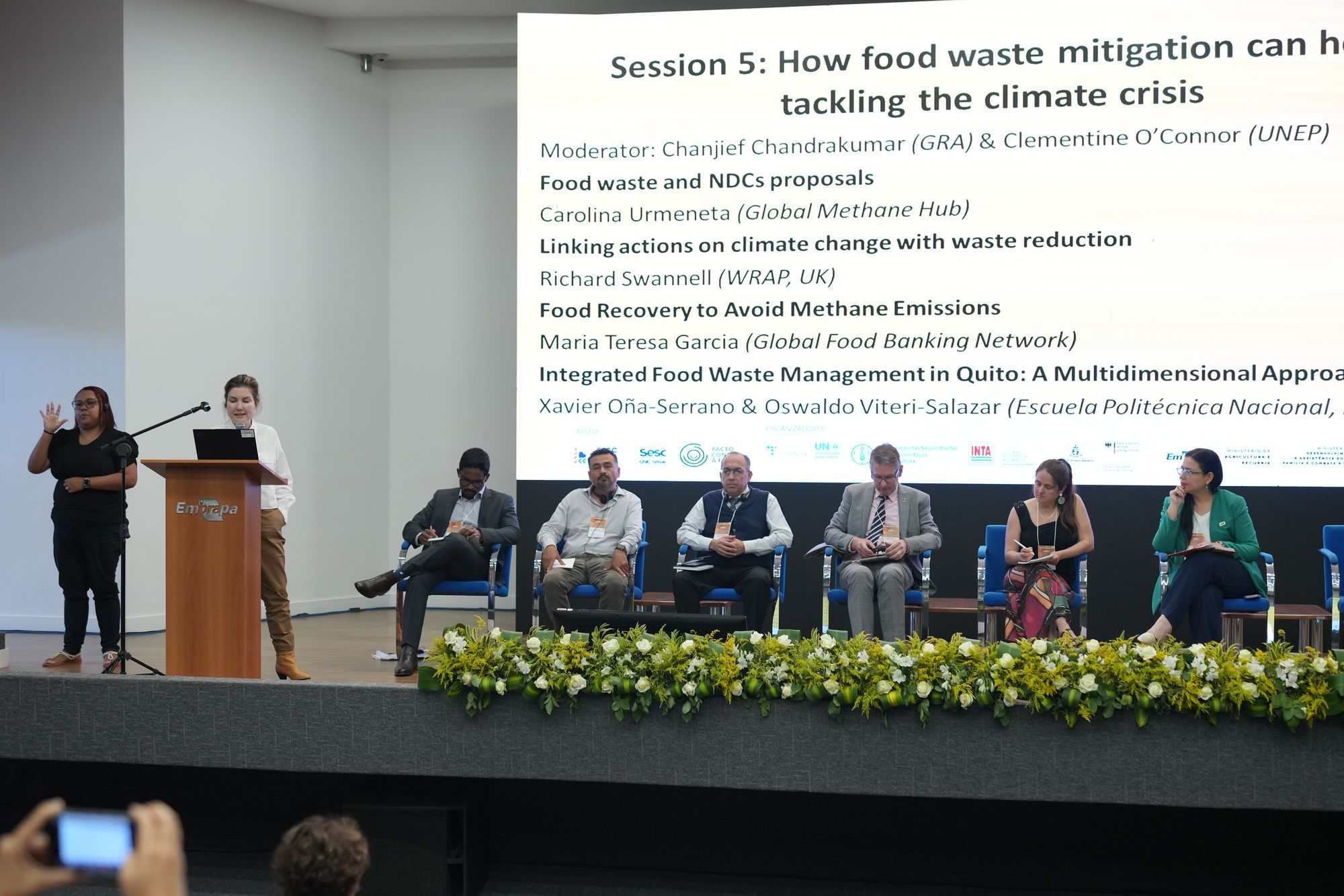 Session 5 starts with a comment provided by co-chair Ms. Clementine O´Connor from UNEP.