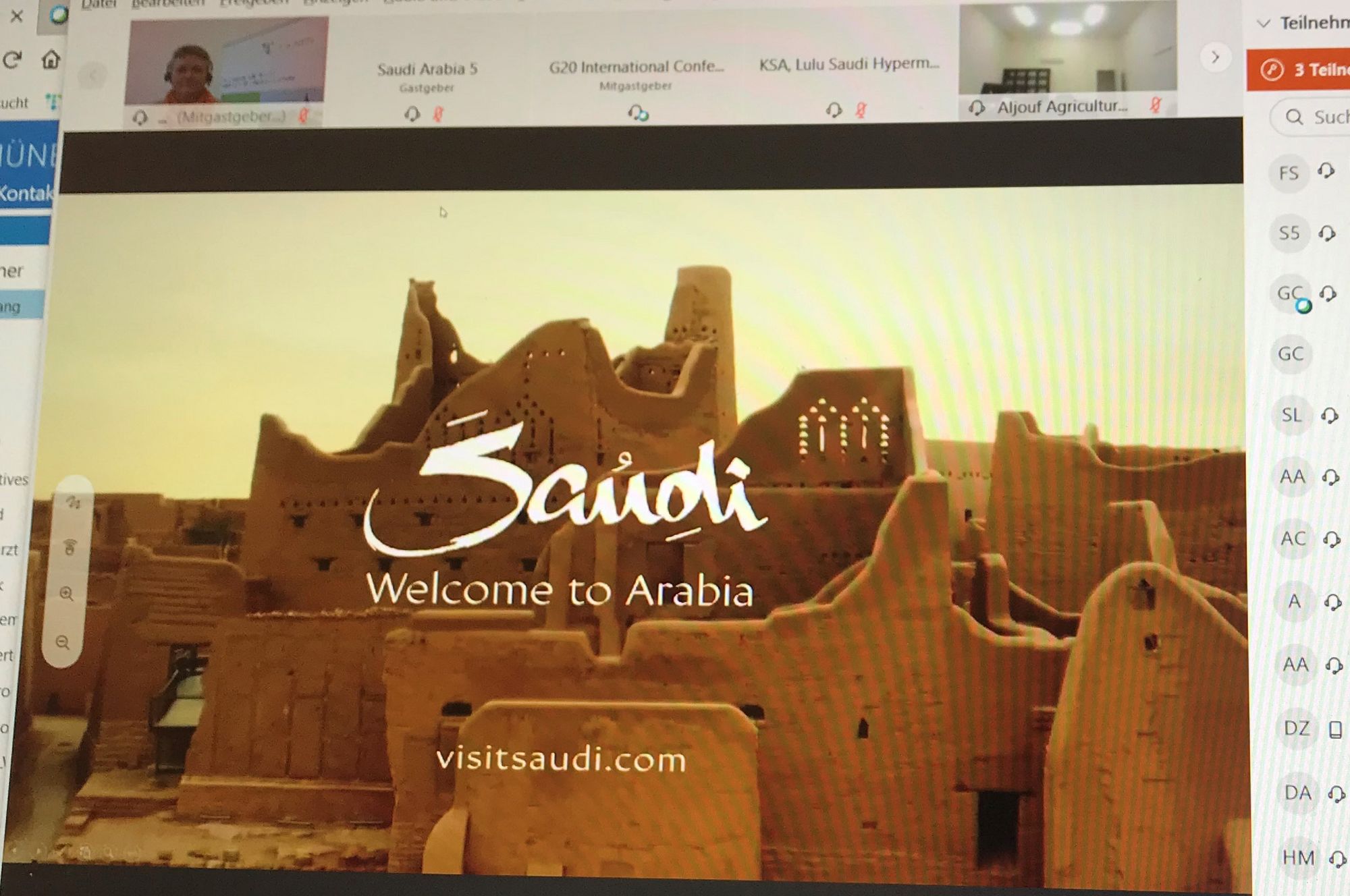 Virtual welcome address by host country Kingdom of Saudi Arabia.