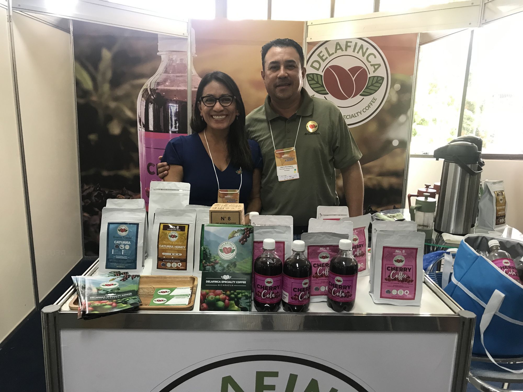 Delafinca Nicaraguan Specialty Coffee presenting tasty products made from by-product of their coffee production.