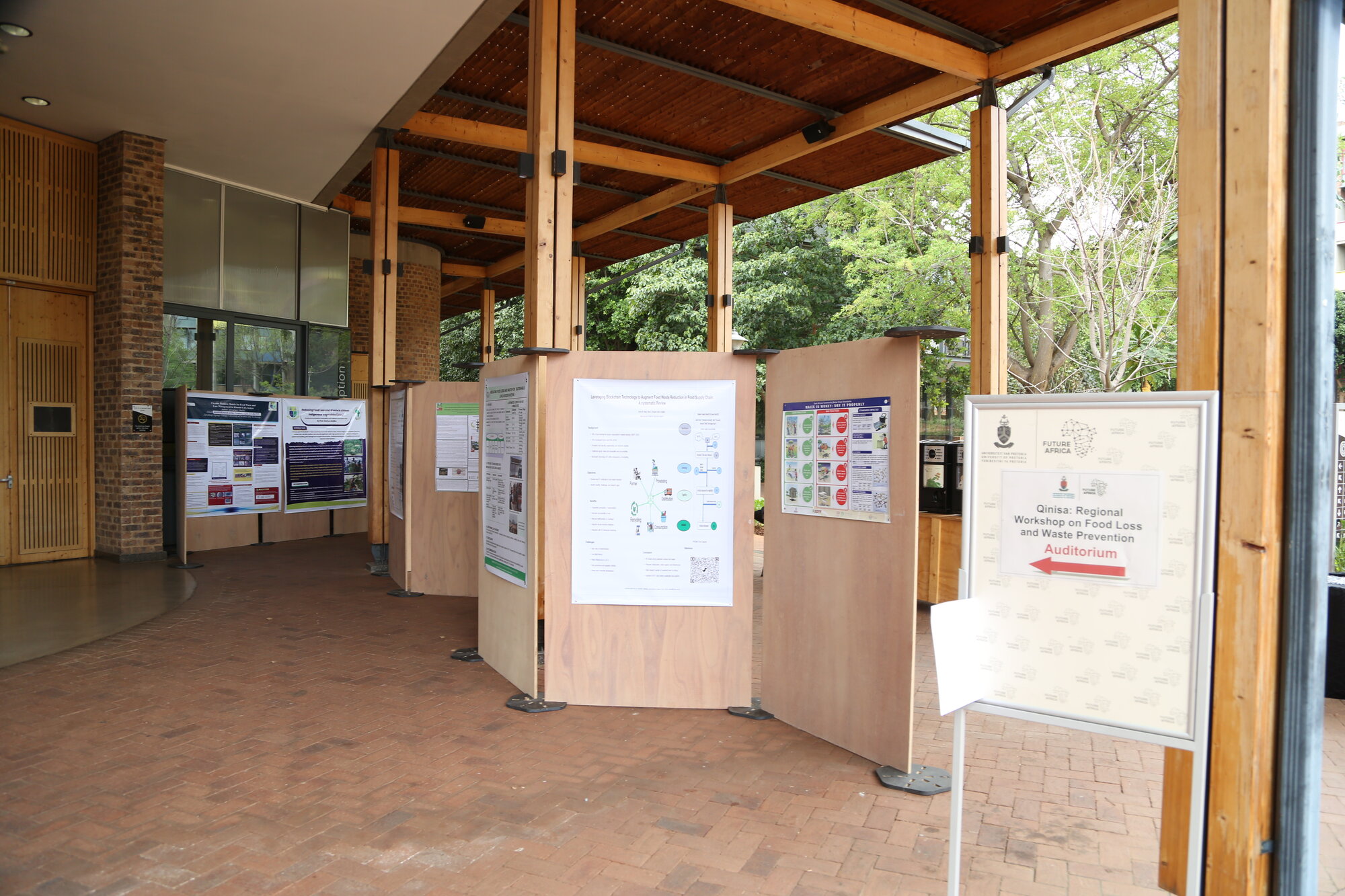 The poster exhibition waiting for the next break