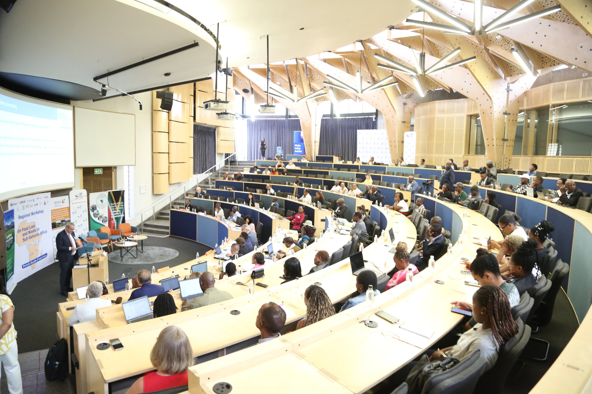 Plenary room at opening ceremony.