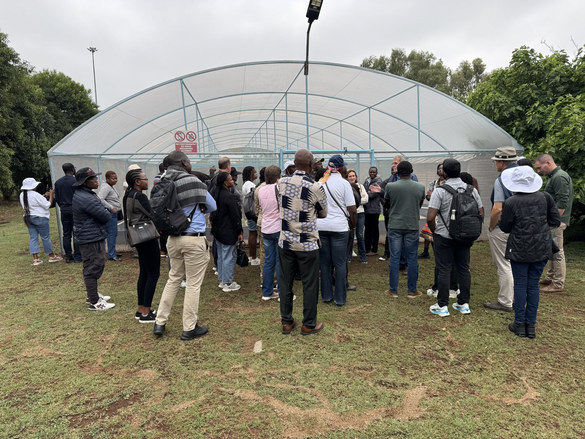 Participants at site visit at Urban Aquaponics