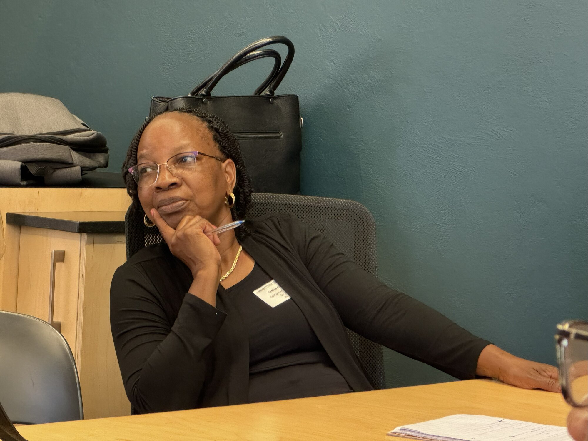 Representative from Eastern Africa Grain Council listening at break out discussion #5
