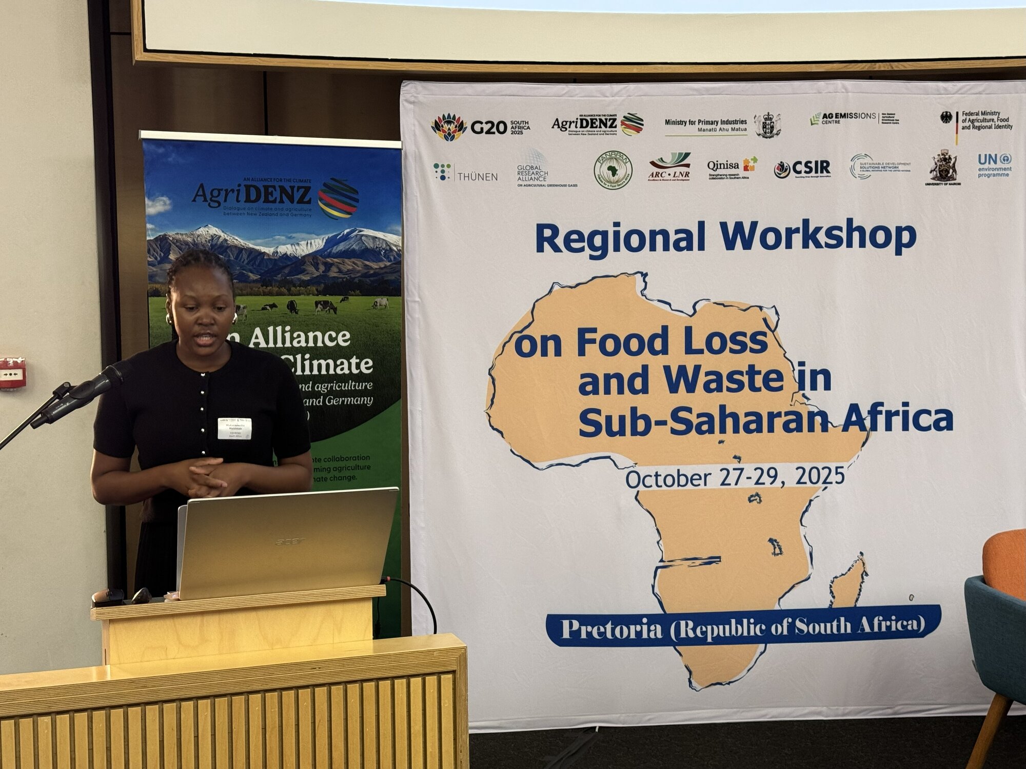 Mukonazwothe Mateletele (FANRPAN, South Africa) delivering her break out session summary