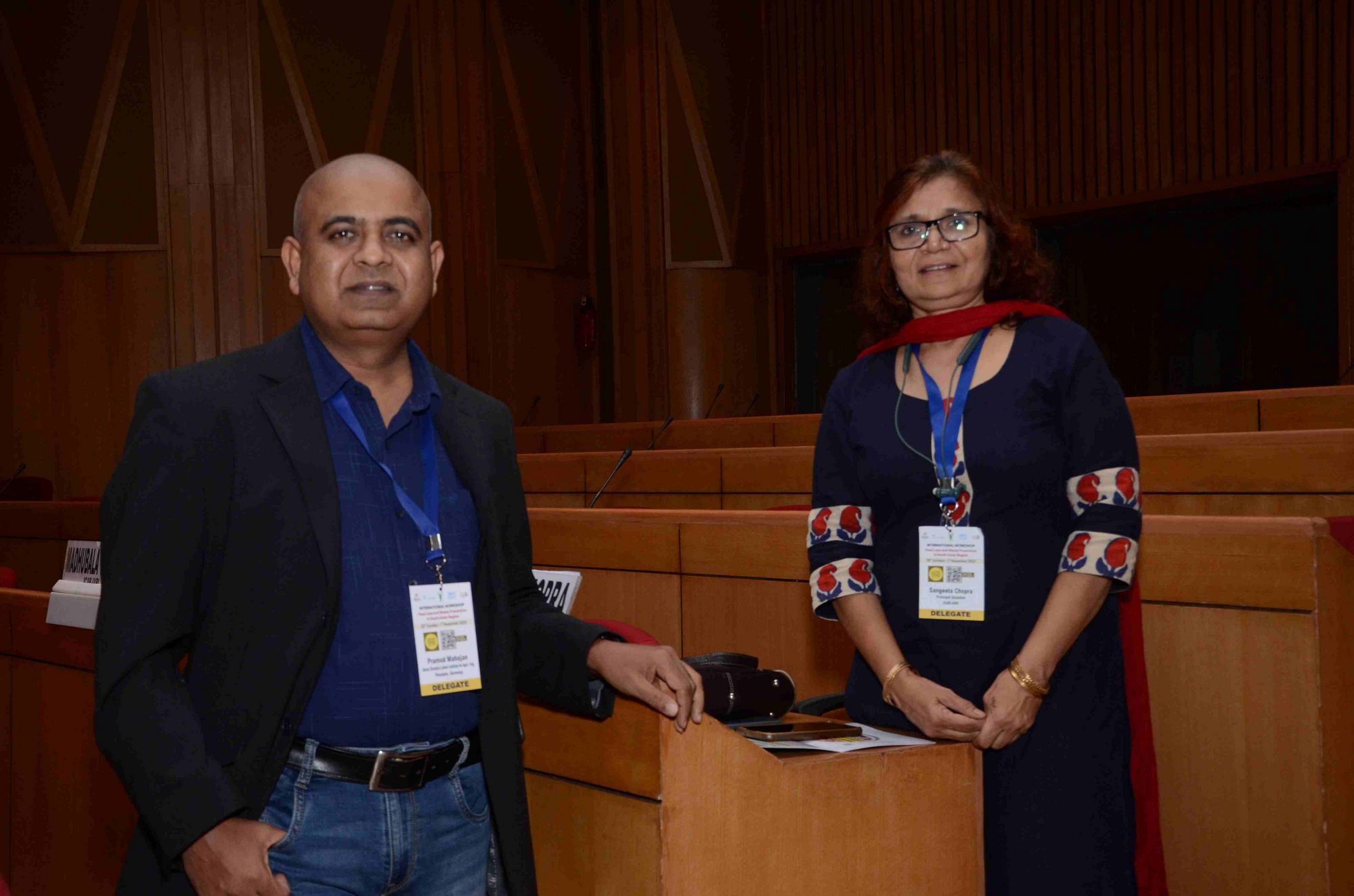 Dr Pramod Mahajan, senior scientist at Leibniz Institute for Agricultural Engineering and Bioeconomy Germany, discussed with Dr Sangeeta Chopra, principal scientist at Indian Agricultural Research Institute, ICAR.