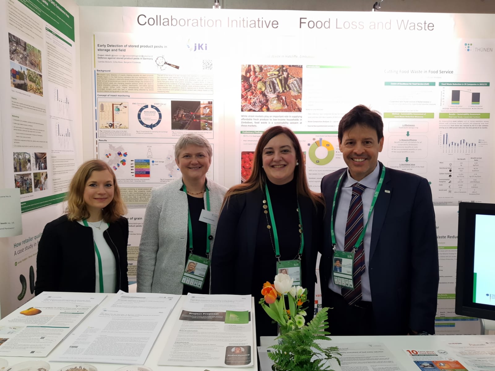 Anna Friederitz (FEBA), Felicitas Schneider (Thünen Institute), Angela Frigo (FEBA) and Gustavo Porpino (Embrapa) available for discussion at our GFFA 2024 exhibition booth.